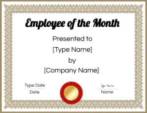 award certificate template